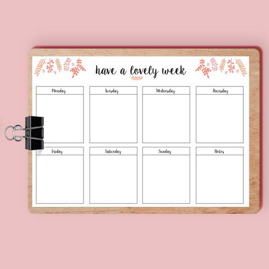 weekplanner lovely day