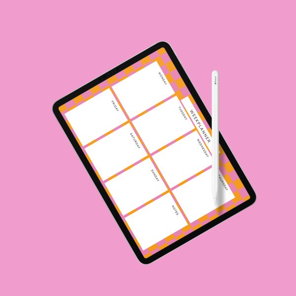 digitale weekplanner color blocking iPad